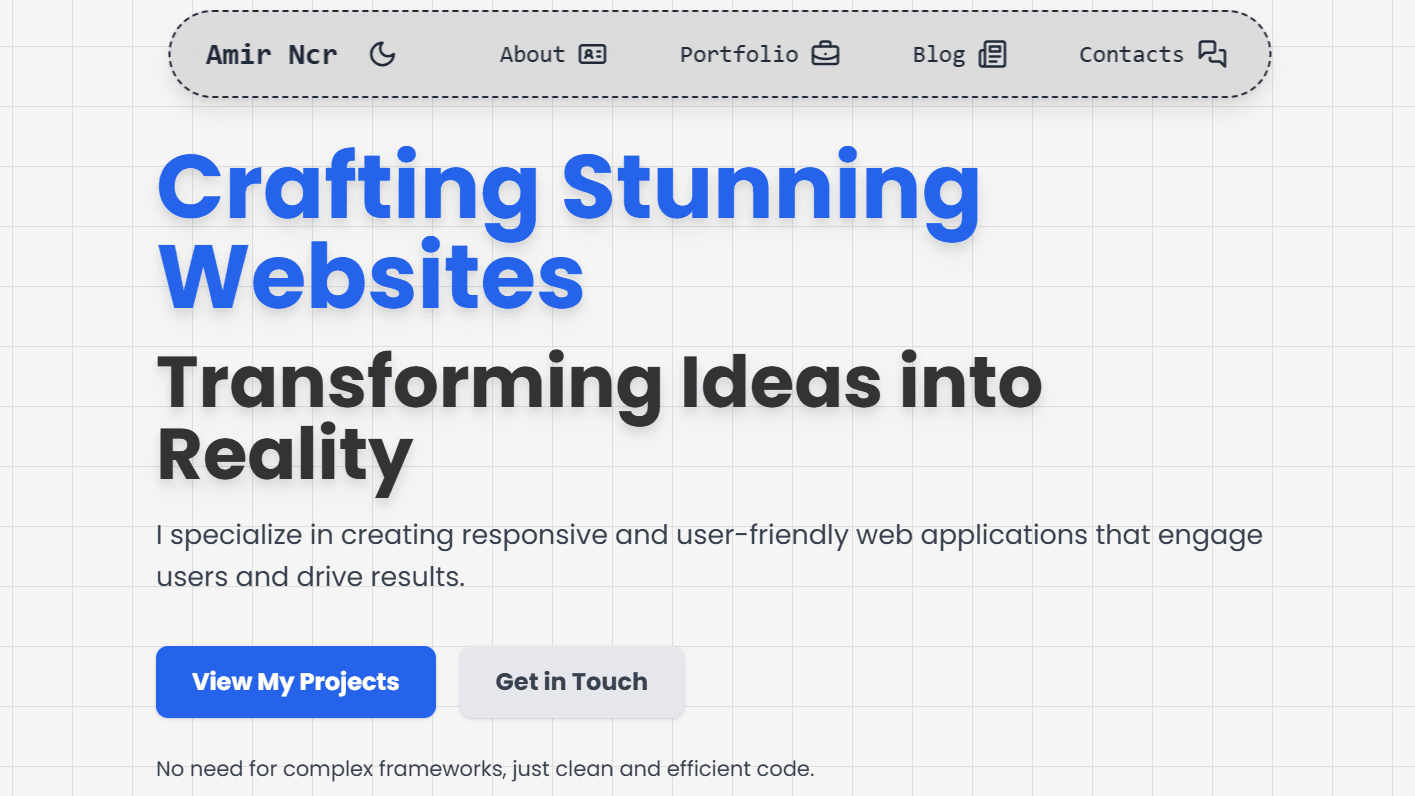 Personal Portfolio project thumbnail
